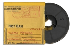 Moe Howard's Kodachrome Super 8 Home Movie Film Reel -- Labeled in Part ''Hong Kong'', With Postmark From April 1966 -- Run-Time Approx. 3:30 Minutes, Clip of Film Online at NateDSanders.com